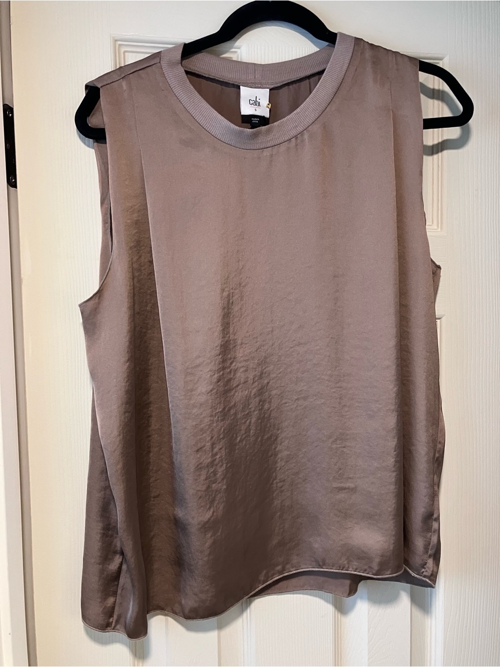 Cabi Comlete Satin Shell Tank Top - Taupe